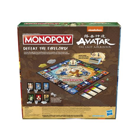 Buy Hasbro Gaming Monopoly Avatar Nickelodeon The Last Airbender