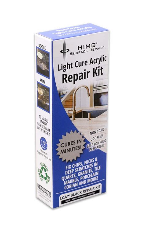 Himg Lca Tm Black Light Cure Acrylic Diy Surface Repair Kit For Granite Marble And Porcelain