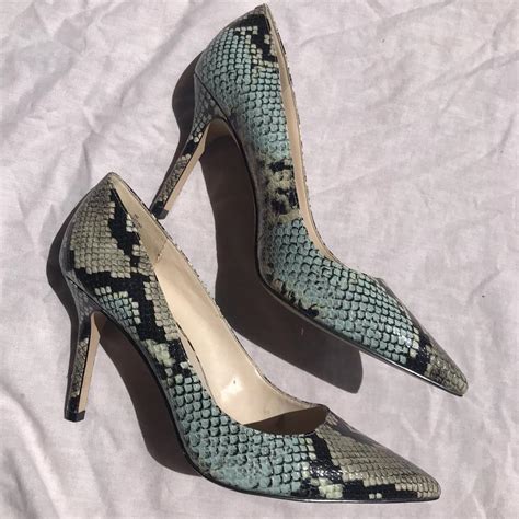 Nine West Snakeskin Pattern Heels In Super Good Depop