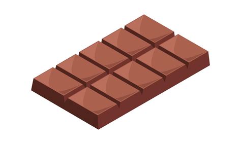 Chocolate Bar Vector Illustration Isolated On White Background