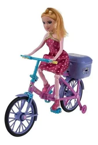 Boneca Bicicleta A Pilha Luz E Som Pedala E Anda Sozinha