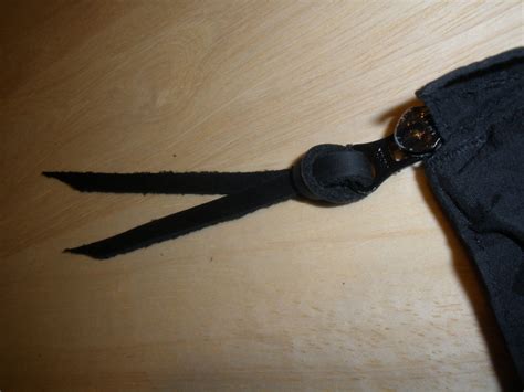 BLACK Latigo leather zipper pull tab or tassel 12 long