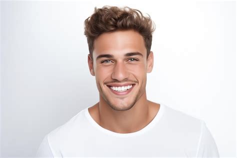 Retrato de un hermoso hombre de más de 18 años sonriendo Foto Premium