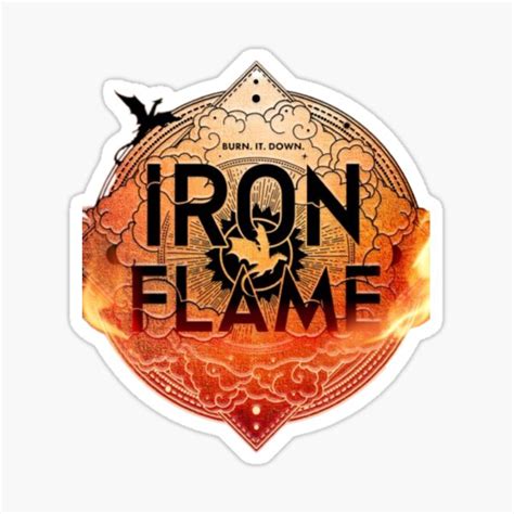 "Iron Flame book cover dragons" Sticker for Sale by Starbubblepress ...