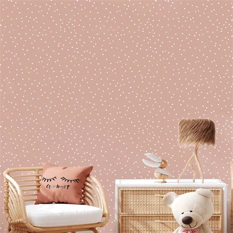 Papier Peint Petits Pois Terracotta Pour Enfant B B Babywall