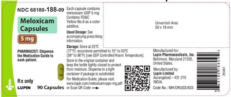Meloxicam Capsules - FDA prescribing information, side effects and uses