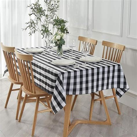 Amazon Maxmill Rectangle Checkered Tablecloth Waterproof