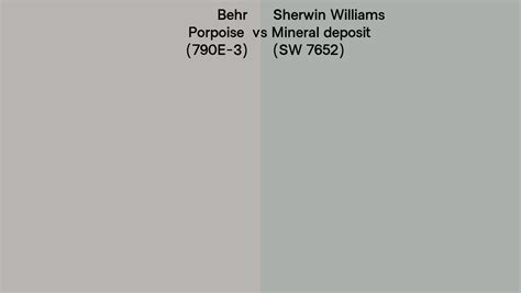 Behr Porpoise 790E 3 Vs Sherwin Williams Mineral Deposit SW 7652