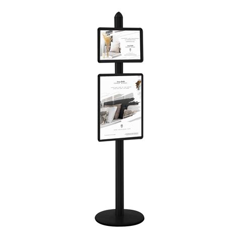 Porte affiches Visual Displays 1 cadre A3 et 1 cadre A2 réglable en