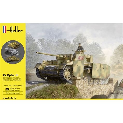 Heller HL30321 1 16 Pz Kpfw III Ausf J Ausf L Ausf M Model Military Kit