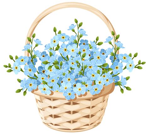 Flower Basket Transparent PNG Clip Art Image | Gallery Yopriceville - High-Quality Free Images ...