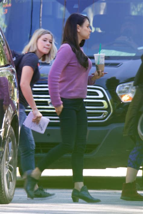 MILA KUNIS Arrives on the Set of Bad Mom’s Christmas in Atlanta 05/02