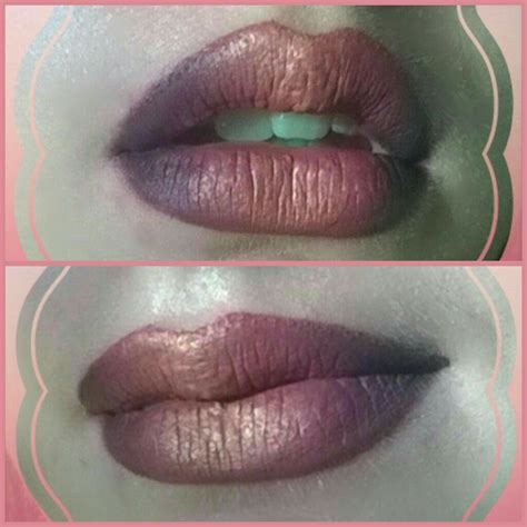 Purple And Gold Lips I Used Splash Liquid Lipstick In Sentimental As A