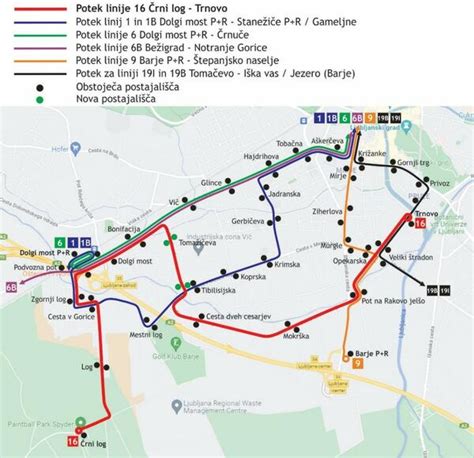 Avtobusi na liniji 16 na novi trasi Mestna občina Ljubljana