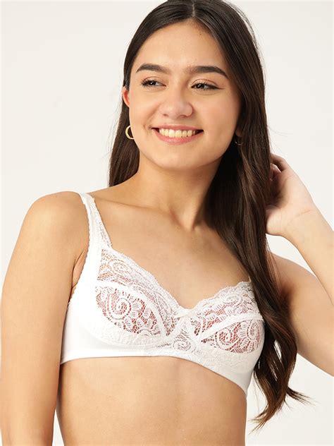 Buy Dressberry White Floral Lace Everyday Bra Bra For Women 15044732 Myntra