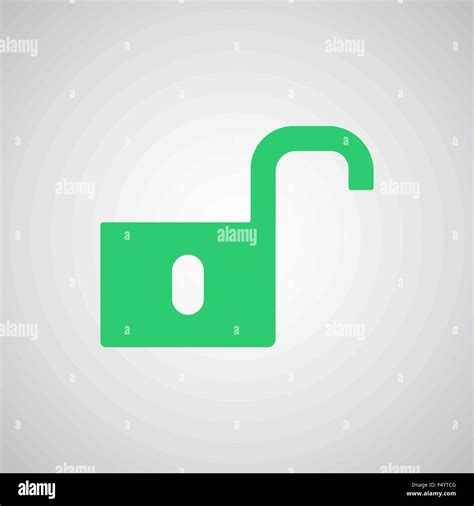 Flat Green Unlock Icon Stock Vector Image Art Alamy