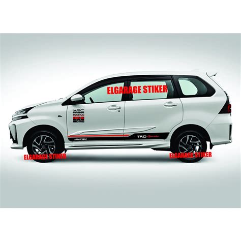 Jual Stiker Mobil Toyota Avanza Stiker List Mobil Avanza Stiker Strip