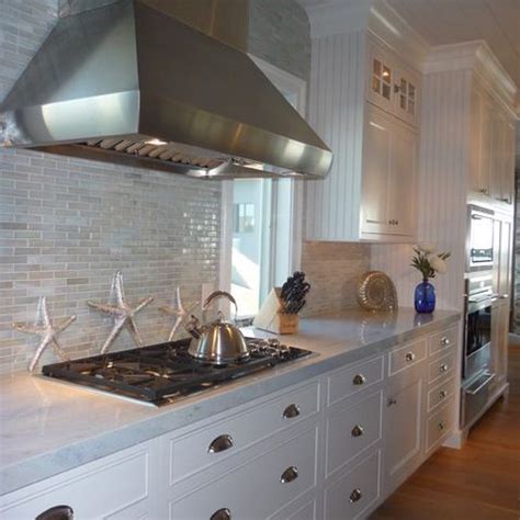 Backsplash Is Oceanside Tile Vihara Puka Iridescent Kitchen