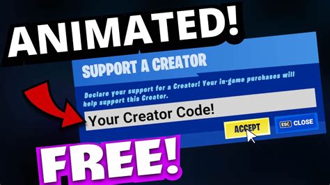 FREE Fortnite Creator Code Animation For Your Live Stream Or Videos