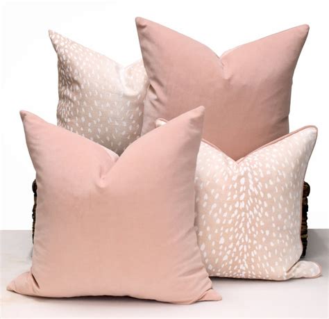 Blush Velvet Cushion Pink Velvet Pillow Cover Soft Pink Throw Etsy