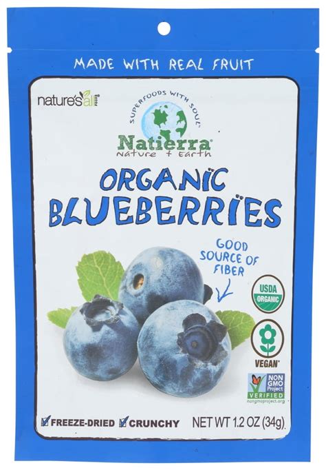 Nature S All Foods Organic Freeze Dried Blueberries Oz Pkg