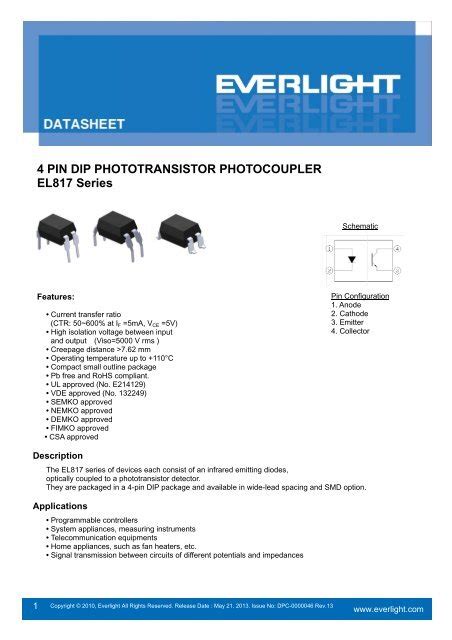 El Pc Everlight Pin Optocoupler