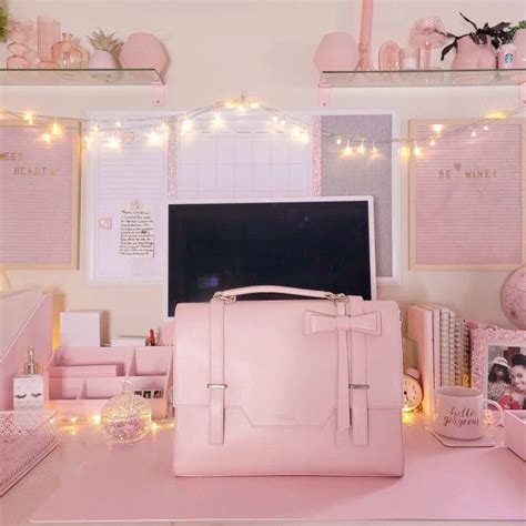 Pink Office Desk