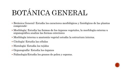 Que Es La Botanica General PPT