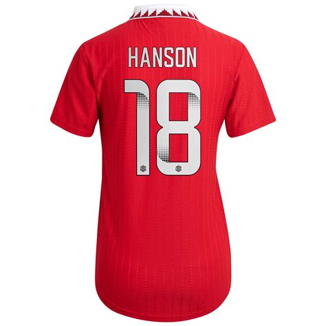 Manchester United Wsl Home Authentic Shirt 2022 23 Womens With Hanson