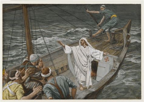 Jesus Stilling the Tempest James Tissot作品 无水印高清大图 麦田艺术