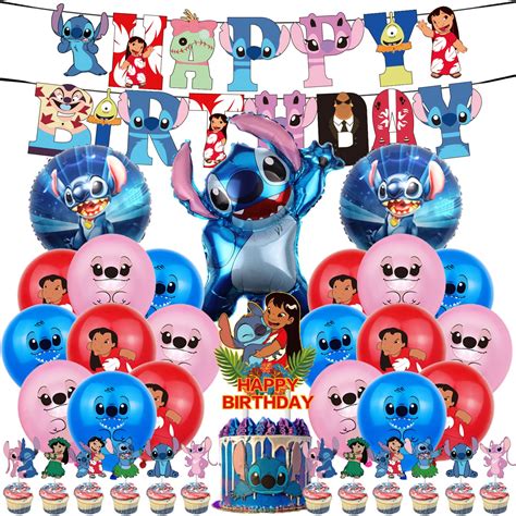 Buy Lilo Stitch Party Supplies Simyron 35 Piece Lilo And Stitch