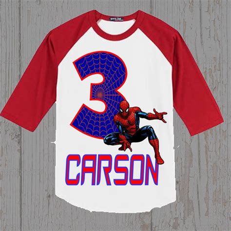 Spiderman Birthday Shirt Spiderman Shirt Ringer Shirt