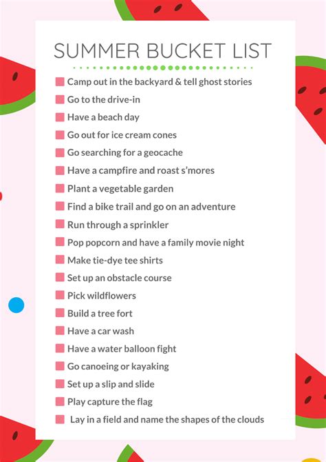 Creating A Summer Bucket List With Free Printable Journeys And