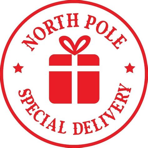 North Pole Santa Airmail Stamp