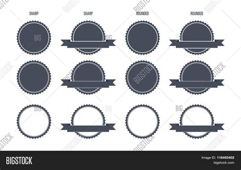 Blank Round Stamp Vector & Photo (Free Trial) | Bigstock