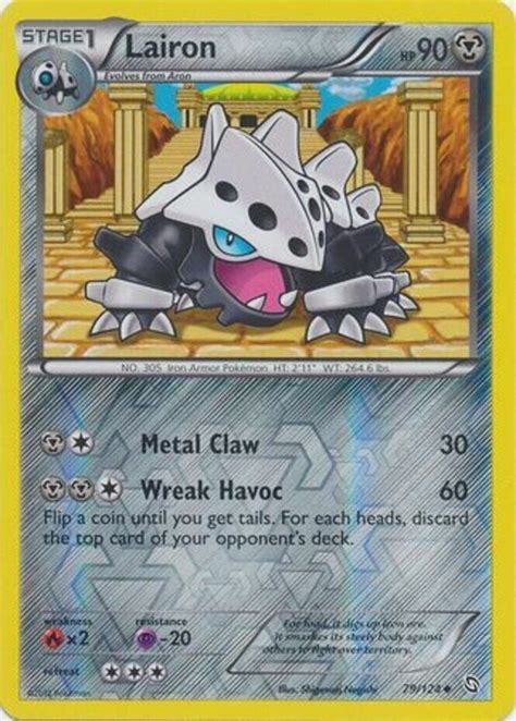 Pokemon Lairon Uncommon Reverse Holo Bw Dragons