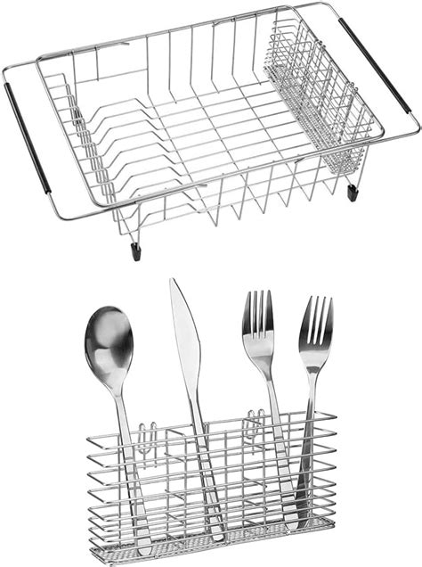 Sanno Expandable Dish Drying Rack Large Dish Drying Rack