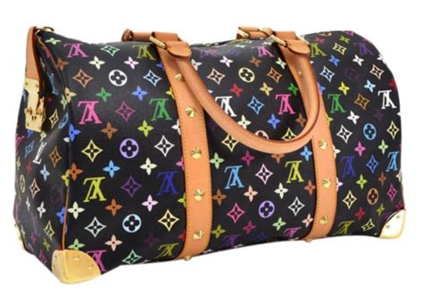 Louis Vuitton X Murakami Black And Multicolor Keepall Bag Inc Style