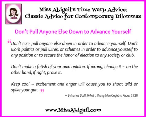 1928: Don’t Pull Anyone Else Down to Advance Yourself – Miss Abigail's ...
