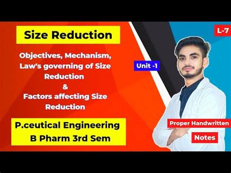 L 7 U 1 Size Reduction Objective Mechanism Laws Governing