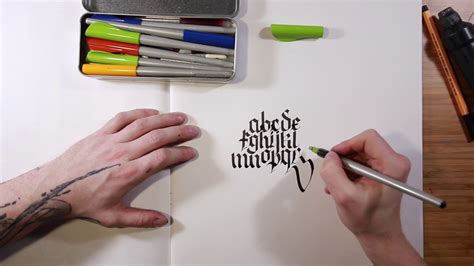 Daily Alphabet 2 Lowercase Parallel Pen Calligraphy Youtube