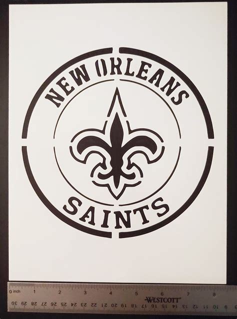 New Orleans Saints Round Custom Stencil – My Custom Stencils