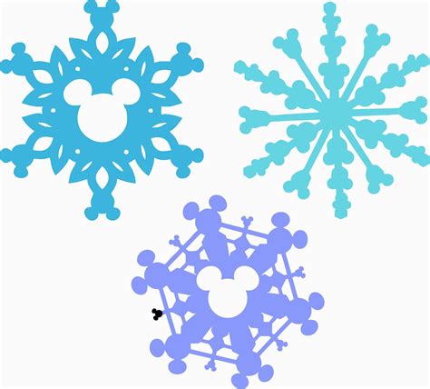 Mickey Snowflake Svg Etsy