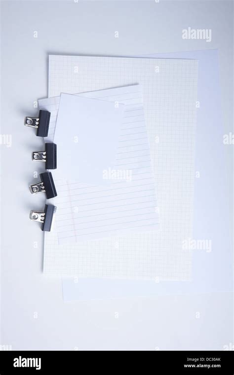 memo sheets  white background stock photo alamy