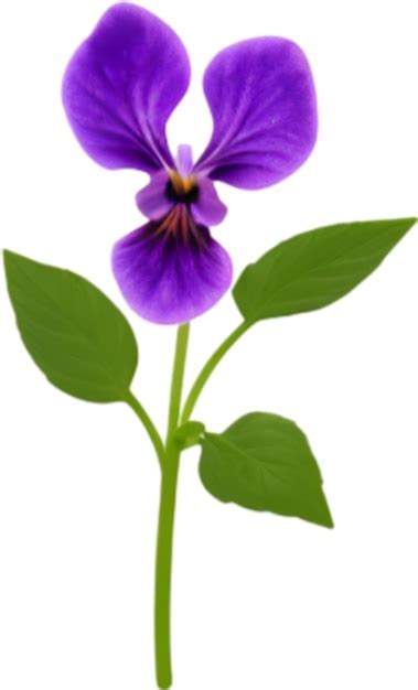 Premium Psd Violet Clipart A Cute Violet Flower Icon