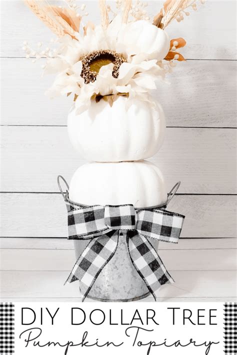 Dollar Tree Fall Diy Pumpkin Topiary Prudent Penny Pincher