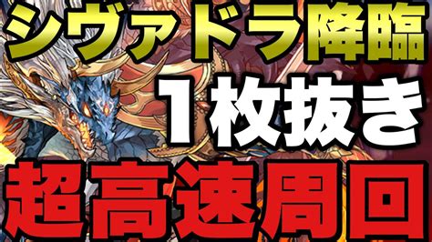 【1枚抜き】シヴァドラ降臨周回編成！シヴァドラ1所持の方はこの編成で2体目以降作っていこう！立ち回りを丁寧に解説！【パズドラ】 Youtube