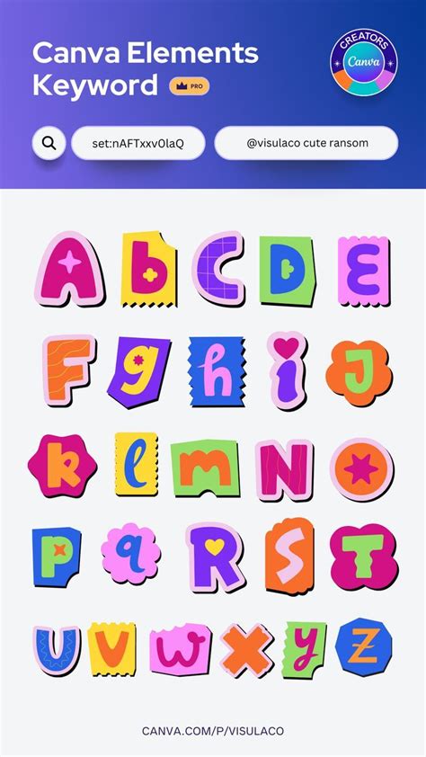 Canva Elements Cute Ransom Alphabet Element Set Naftxxv Laq