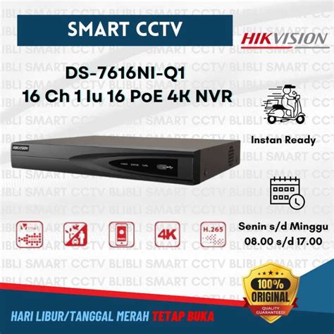 Jual Hikvision Nvr Ds Ni Q P Channel Poe Sata Pro Series