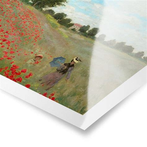 Poster Claude Monet Campo Di Papaveri A Argenteuil Orizzontale Su